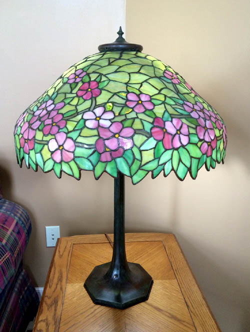 Unique Pink Floral Table Lamp