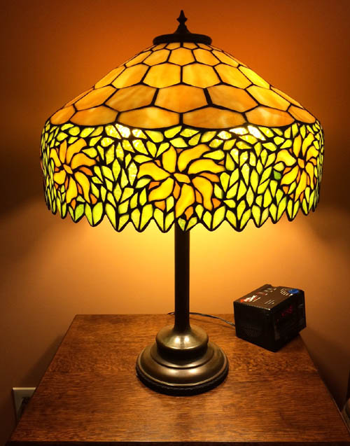 Unique Yellow Floral Border Table Lamp