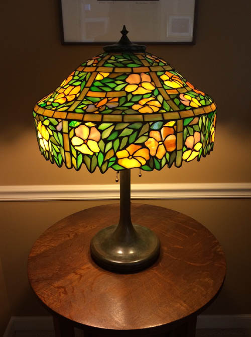 Unique Yellow Trellis Table Lamp