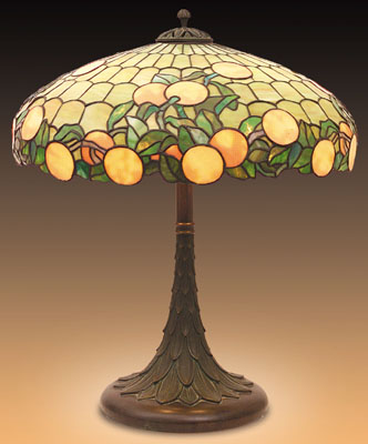 Orange Tree Leaded Lamp, Attributed Suess