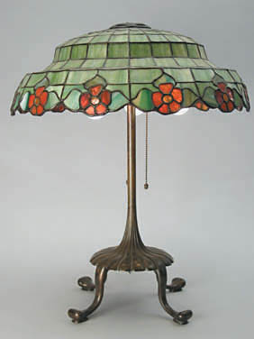 Suess Floral Border Leaded Lamp