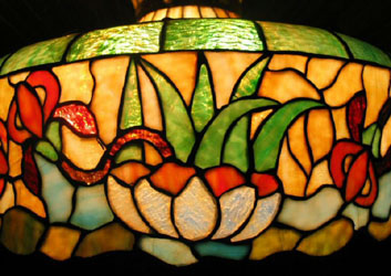 Chicago Mosaic Floral Leaded Chandelier
