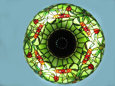 Wilkinson Floral Leaded Glass Lamp