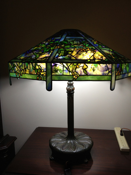 Tiffany Studios October Night Leaded Lamp