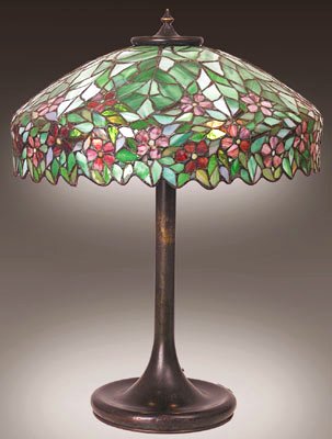 Unique Floral Leaded Lamp