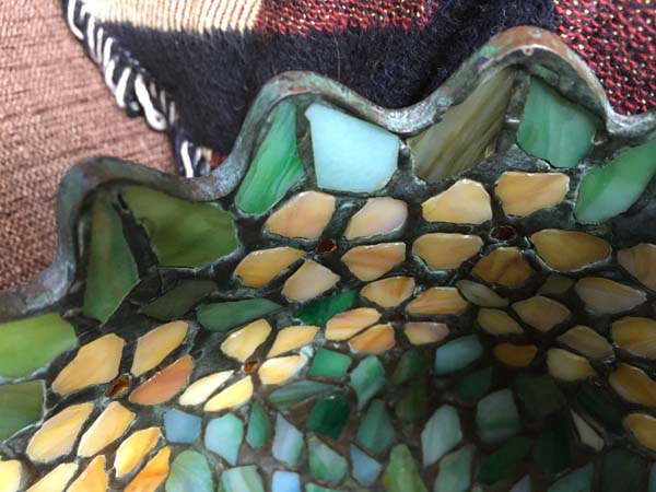 Unique Art Glass and Metal Co, Boudoir Leaded Lamp