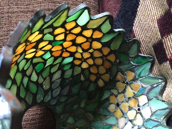 Unique Art Glass and Metal Co, Boudoir Leaded Lamp