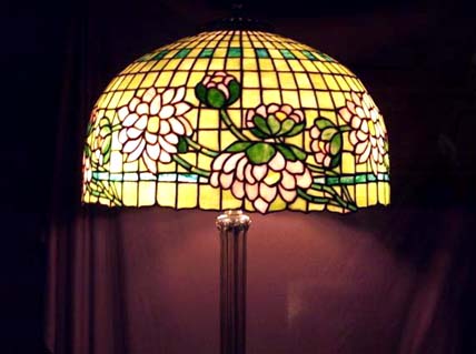 American Leaded Glass Floor Lamp