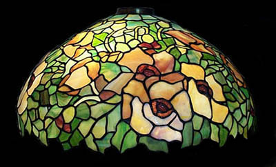 Unique Art Glass and Metal Co, Leaded Lamp
