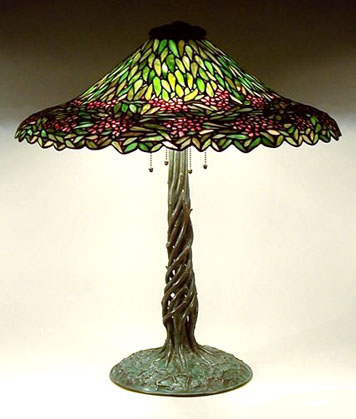 Unique Art Glass and Metal Co, Leaded Lamp