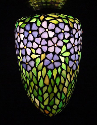 Unique Art Glass & Metal Co. - 6" Periwinkle Chandelier