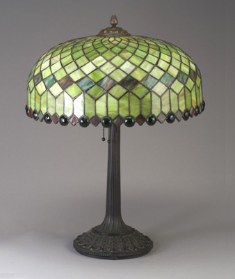 American Jewelled Leaded Lamp