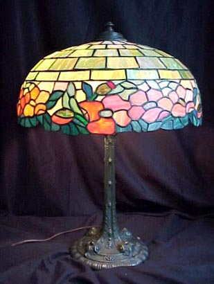 Wilkinson Floral Leaded Glass Lamp