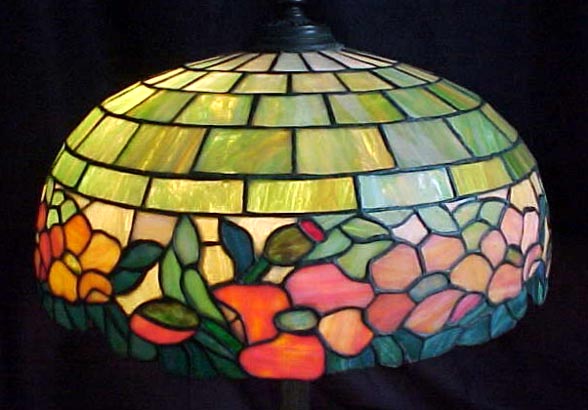 Wilkinson Floral Leaded Glass Lamp