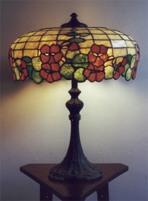 Wilkinson Floral Leaded Glass Lamp