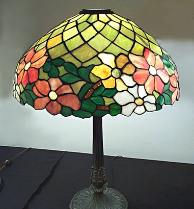 Wilkinson Floral Leaded Glass Lamp