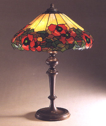 Wilkinson Poppy Leaded Glass Lamp