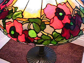 Wilkinson Poppy Leaded Glass Lamp