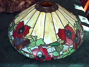 Wilkinson Poppy Leaded Glass Lamp