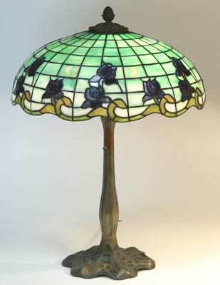Williamson Floral Leaded Glass Lamp