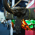 Massive Austrian Elephant Chunk Glass Chandelier, Toulouse Antiques, Los Angeles