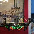 Massive Austrian Elephant Chunk Glass Chandelier, Toulouse Antiques, Los Angeles